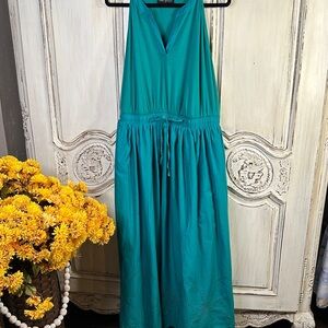 Lane Bryant Grass Green Waisted Sleeveless Summer Cool Dress